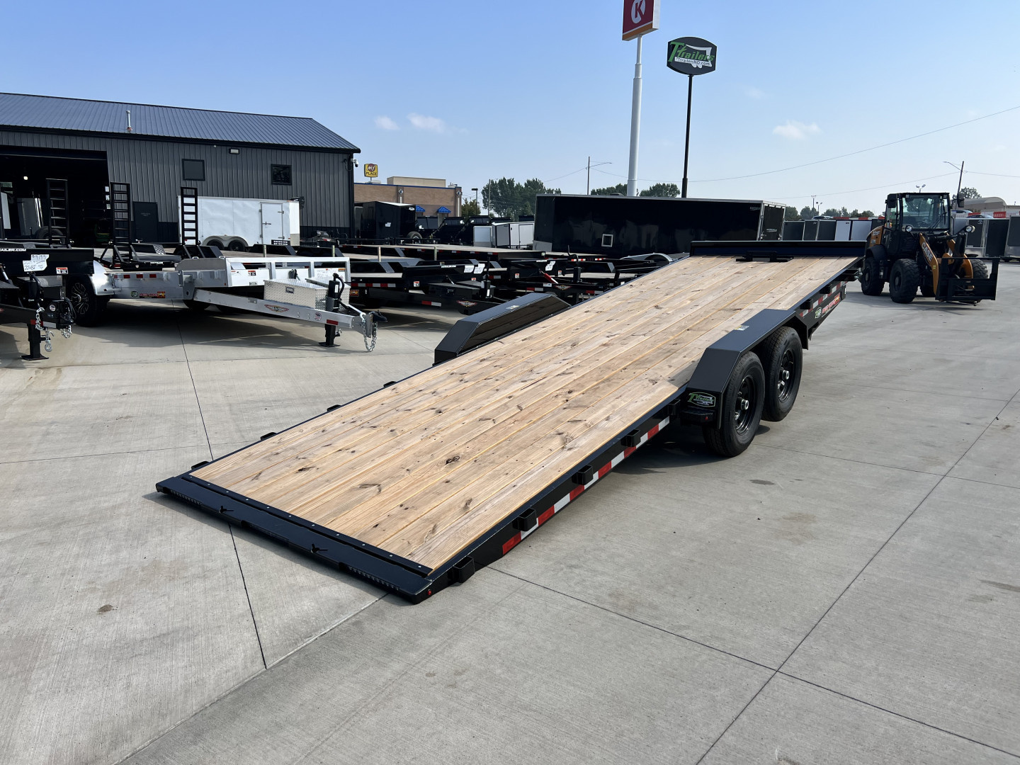 New NEW 2025 HEAVY DUTY H&H Speedloader 24’ POWER TILTbed flatbed Trailer 2-7000 lb axles =14K Drive Over Fenders