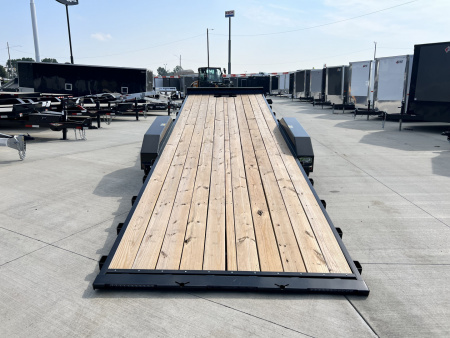 New NEW 2025 HEAVY DUTY H&H Speedloader 24’ POWER TILTbed flatbed Trailer 2-7000 lb axles =14K Drive Over Fenders