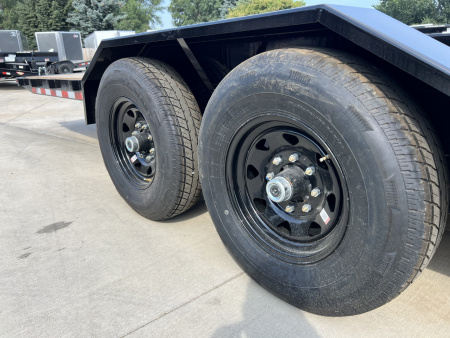 New NEW 2025 HEAVY DUTY H&H Speedloader 24’ POWER TILTbed flatbed Trailer 2-7000 lb axles =14K Drive Over Fenders