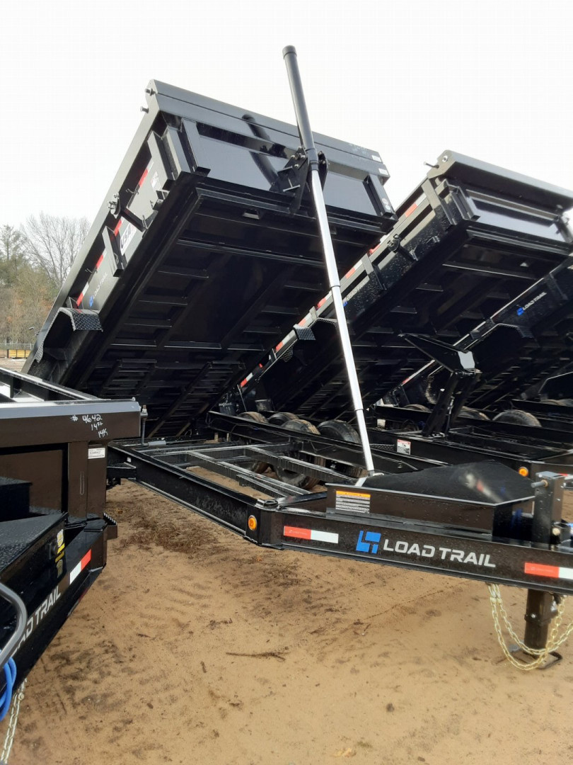 New 2026 Load Trail 83x14 14K BLACK TELESCOPIC 2FT WALL Dump Trailer