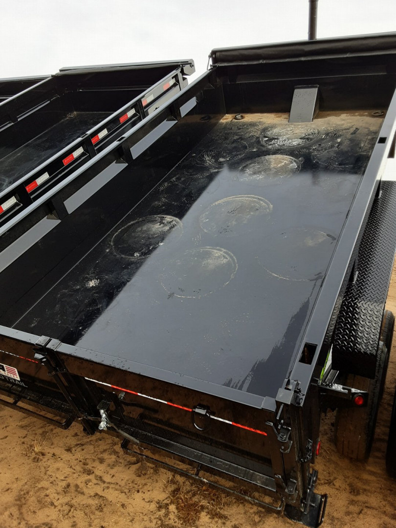 New 2026 Load Trail 83x14 14K BLACK TELESCOPIC 2FT WALL Dump Trailer