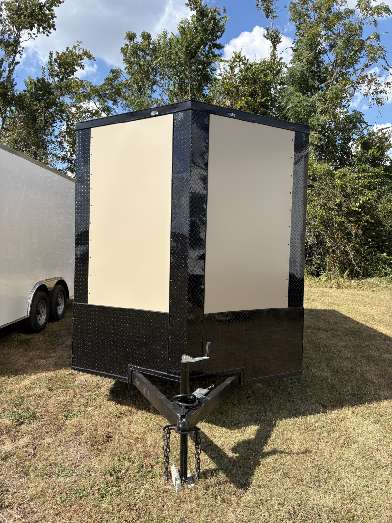 New 2026 J&C Trailers 7x14TA 7' Tall Tan PolyCor Blackout PKG Cargo / Enclosed Trailer