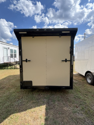 New 2026 J&C Trailers 7x14TA 7' Tall Tan PolyCor Blackout PKG Cargo / Enclosed Trailer