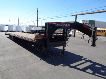 New 2023 Texas Pride Trailers * 22GN-40 * 40Ft Gooseneck Flatbed Trailer w/ Flip Over Ramps