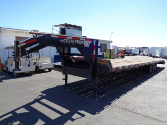 New 2023 Texas Pride Trailers * 22GN-40 * 40Ft Gooseneck Flatbed Trailer w/ Flip Over Ramps