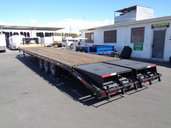 New 2023 Texas Pride Trailers * 22GN-40 * 40Ft Gooseneck Flatbed Trailer w/ Flip Over Ramps