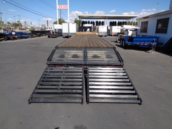 New 2023 Texas Pride Trailers * 22GN-40 * 40Ft Gooseneck Flatbed Trailer w/ Flip Over Ramps