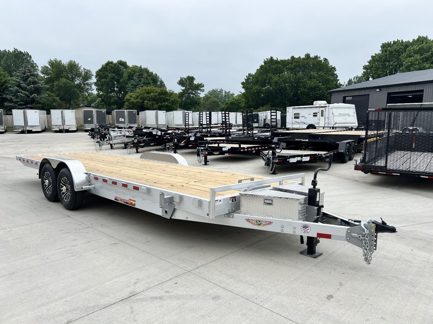 New NEW 2026 H&H Speedloader ALUMINUM 24’ POWER TILTbed flatbed Trailer 2-7000 lb axles =14K