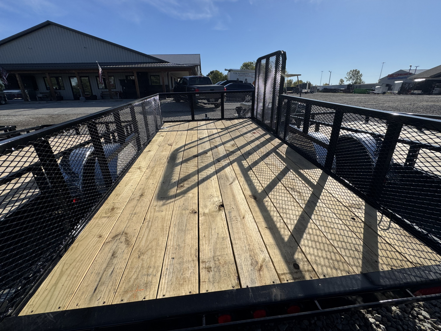 New 2026 PJ TRAILER UTILITY U8141 83X14 SA STRAIGHT DECK W/ SIDE GATE (GVW:2990) BLACK MESH SIDES