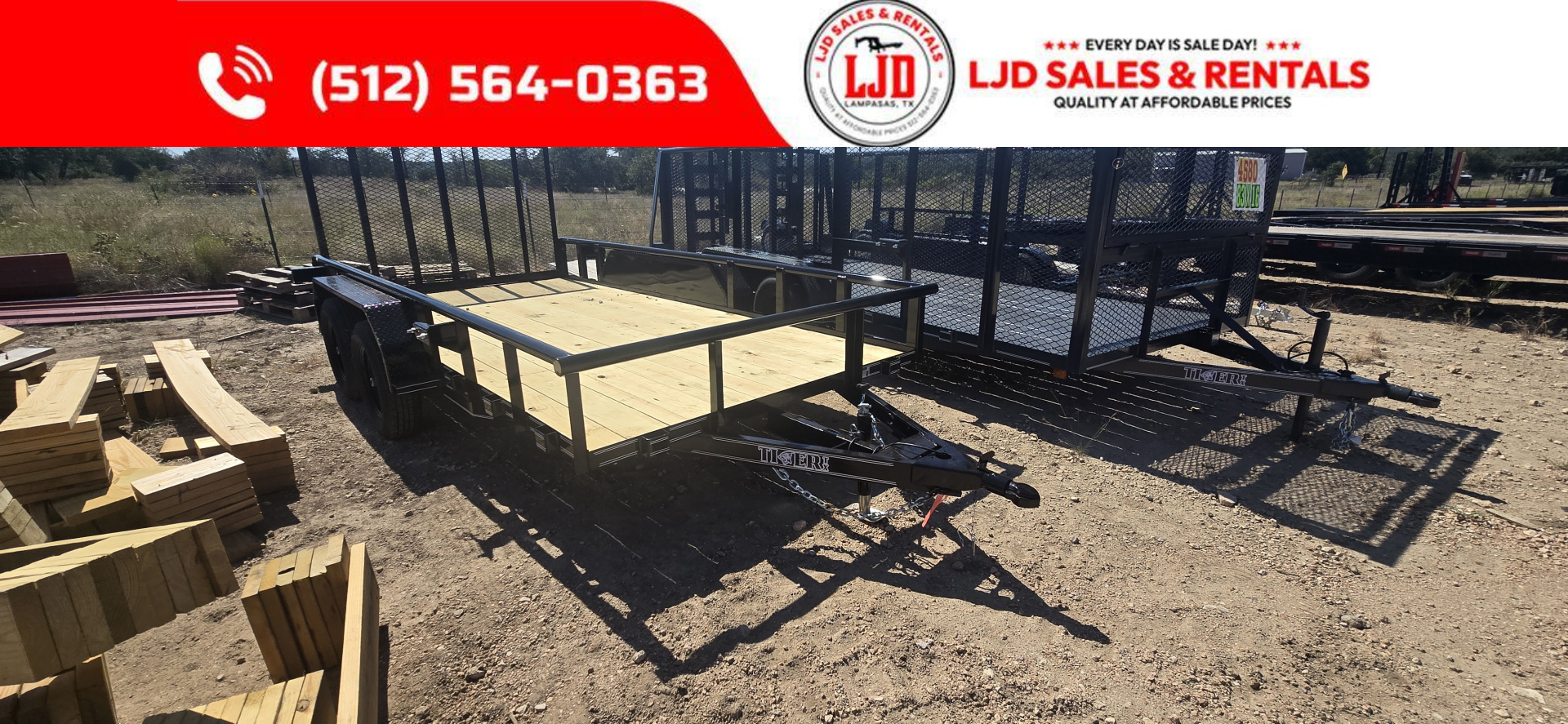 New 2025 Tiger - 77x14 - Utility Trailer