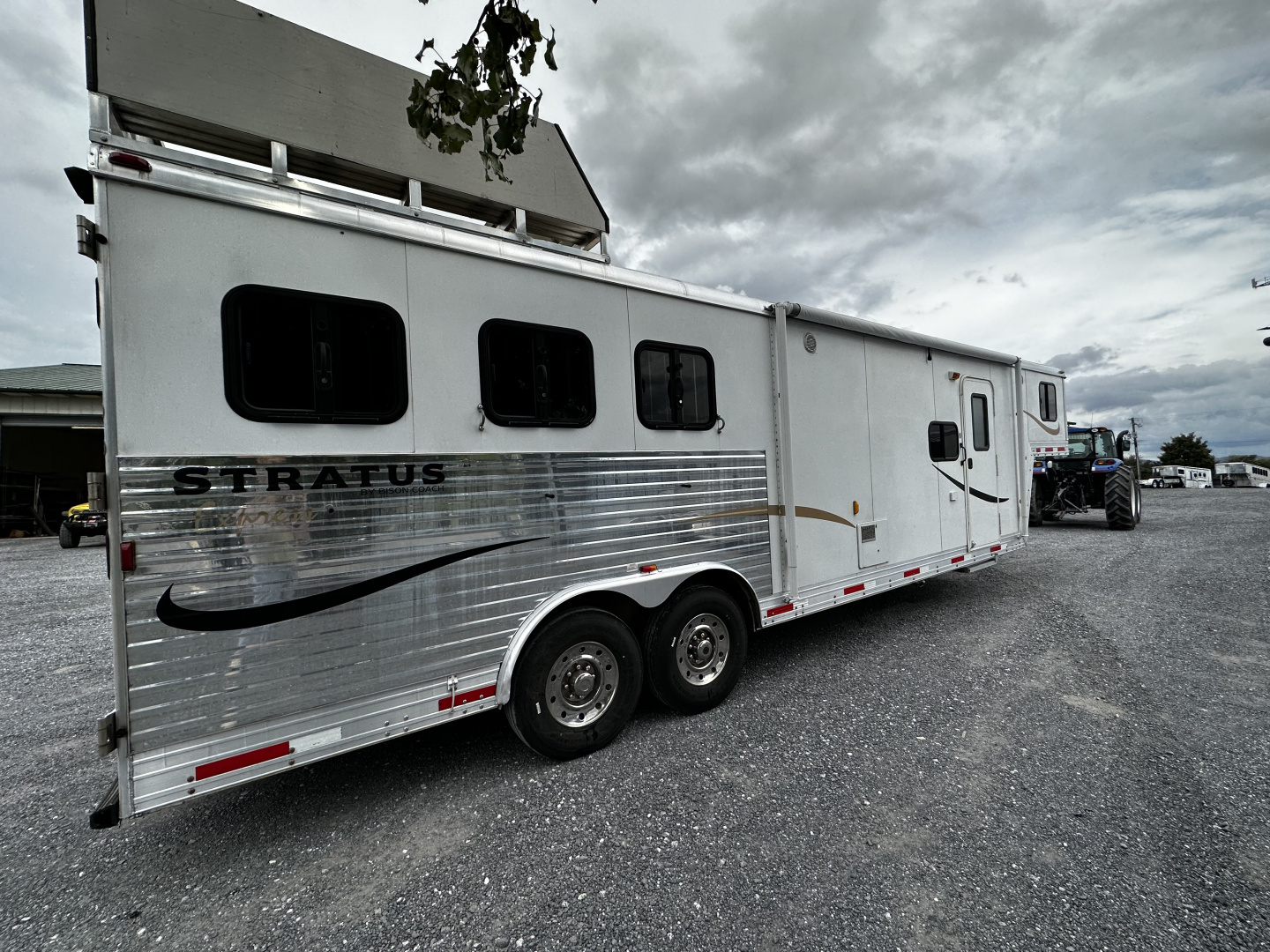 Used 2011 Bison Trailers 3H LQ W/ Slide Horse Trailer