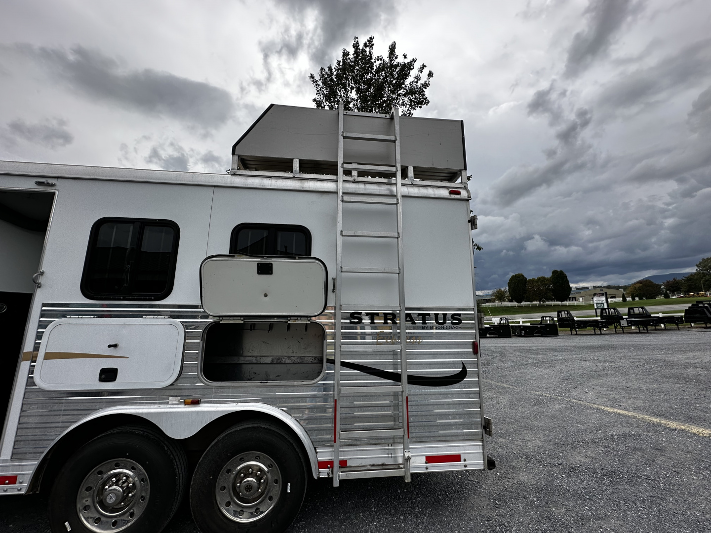 Used 2011 Bison Trailers 3H LQ W/ Slide Horse Trailer