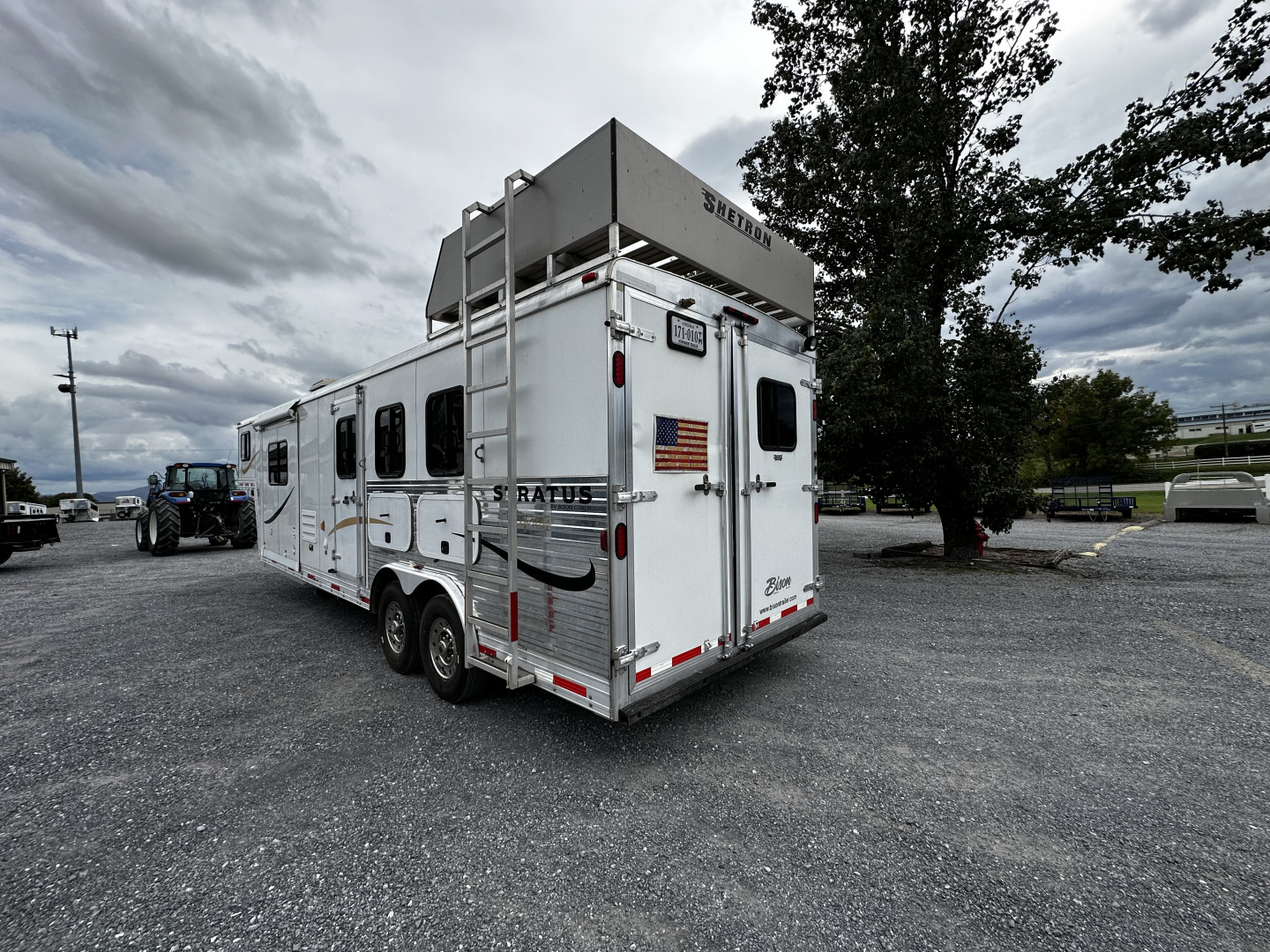Used 2011 Bison Trailers 3H LQ W/ Slide Horse Trailer