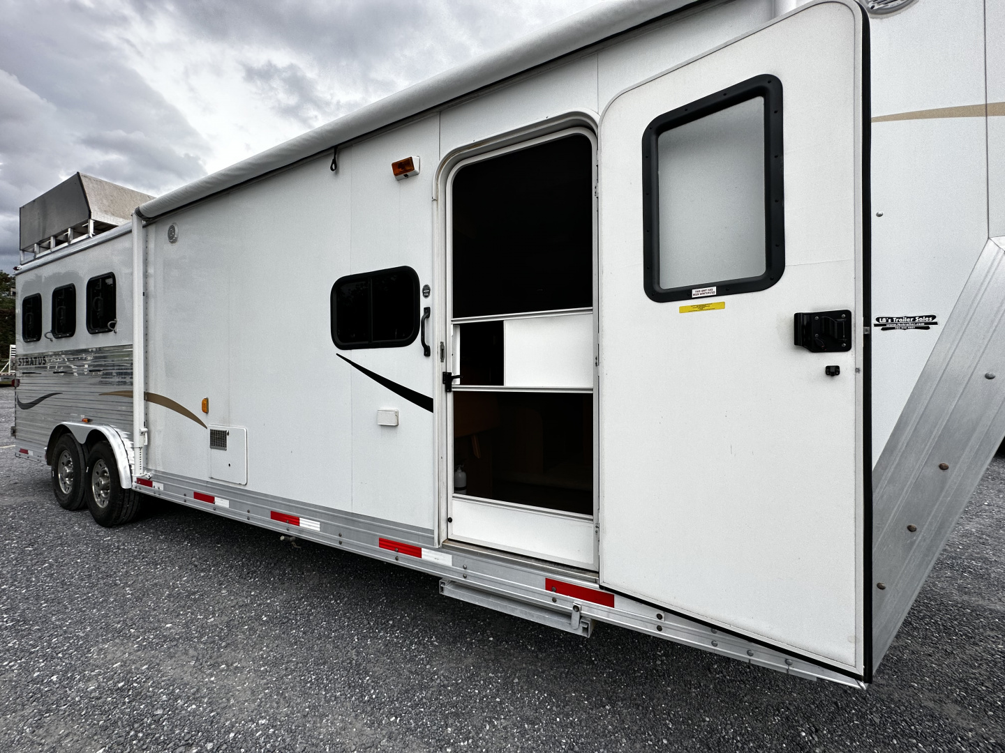 Used 2011 Bison Trailers 3H LQ W/ Slide Horse Trailer