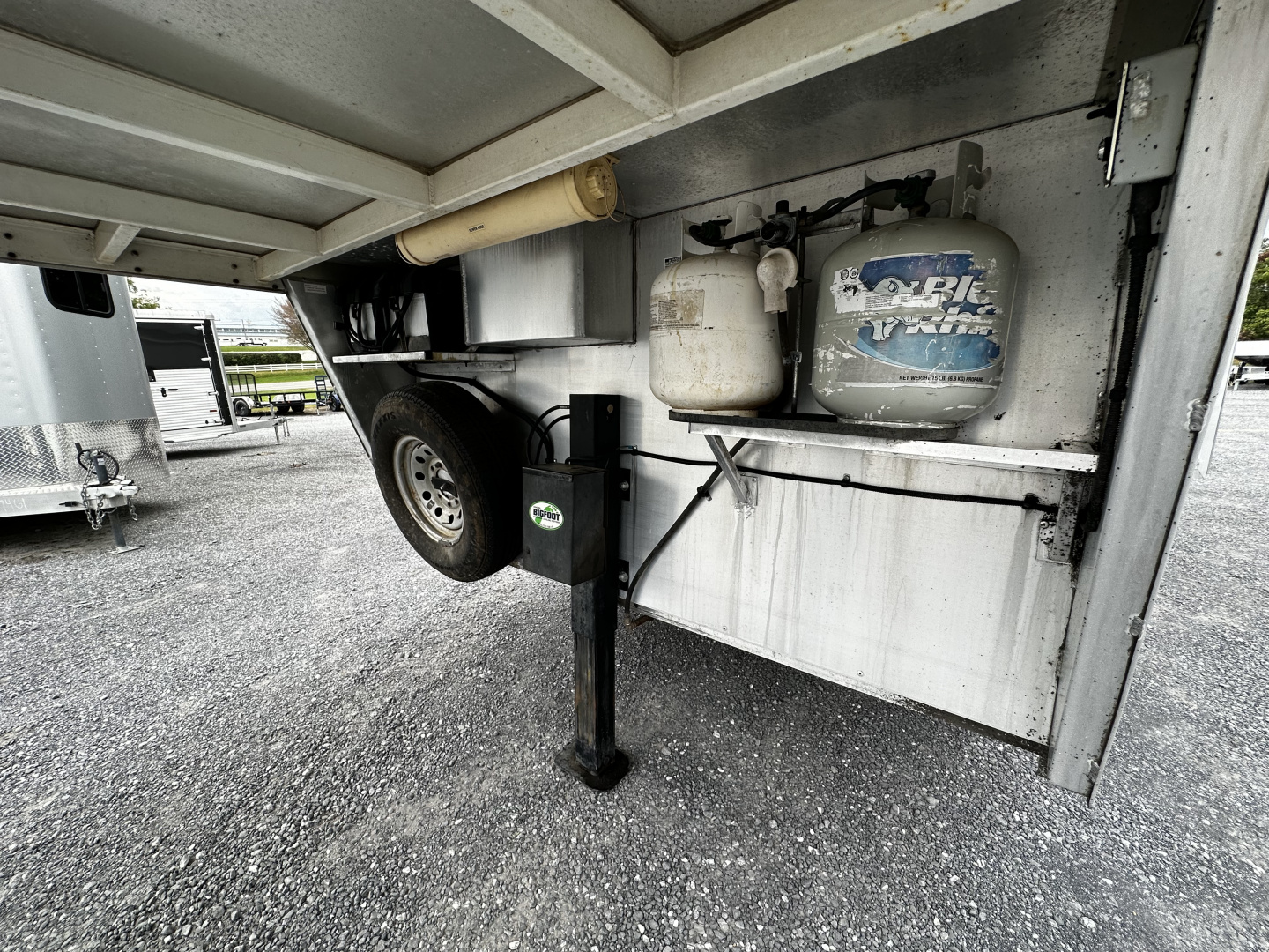 Used 2011 Bison Trailers 3H LQ W/ Slide Horse Trailer