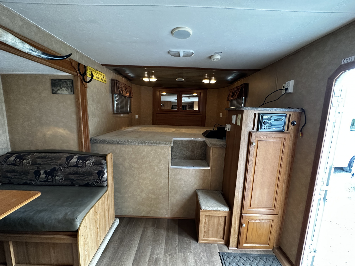 Used 2011 Bison Trailers 3H LQ W/ Slide Horse Trailer