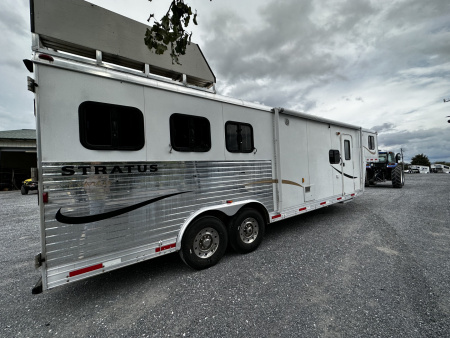 Used 2011 Bison Trailers 3H LQ W/ Slide Horse Trailer