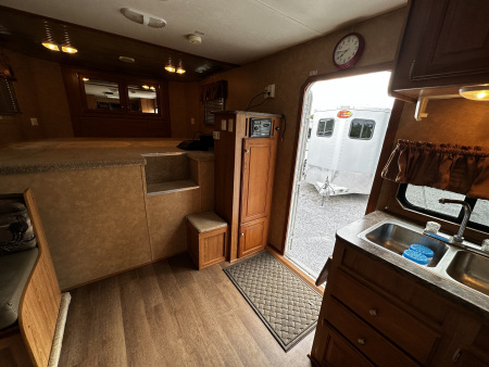 Used 2011 Bison Trailers 3H LQ W/ Slide Horse Trailer