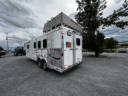 Used 2011 Bison Trailers 3H LQ W/ Slide Horse Trailer