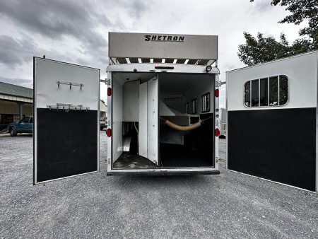 Used 2011 Bison Trailers 3H LQ W/ Slide Horse Trailer