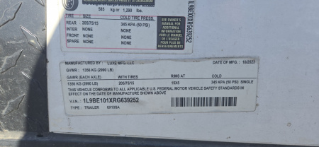 Used Repo 2024 Luxe MGF 6x10SA Enclosed Trailer