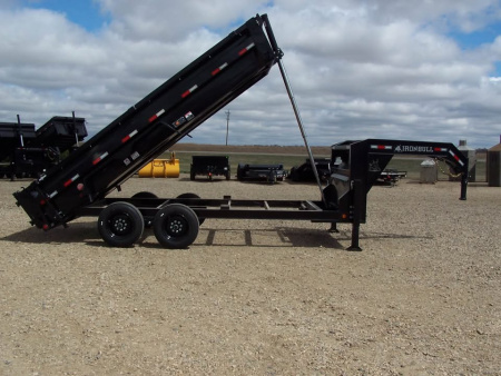 New 2026 Iron Bull 83X16 Dump Trailer 8000 LB AXLES GOOSENECK 16K GVWR