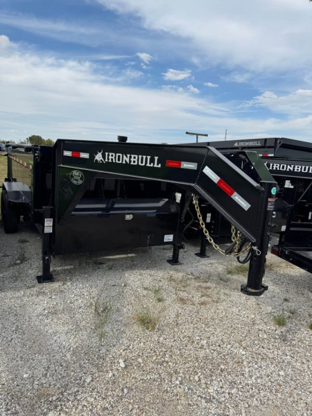 New 2026 Iron Bull 83X16 Dump Trailer 8000 LB AXLES GOOSENECK 16K GVWR