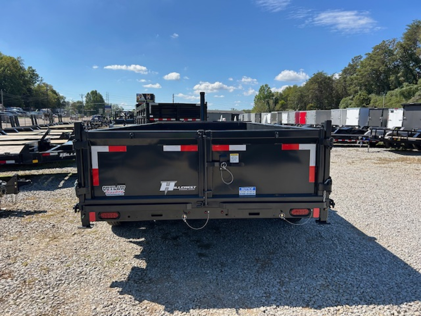 New 2026 Hillcrest Trailers 7X16 14K HD tube ramps & hyd jack Dump Trailer