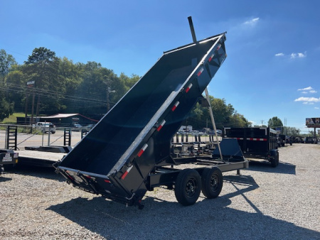 New 2026 Hillcrest Trailers 7X16 14K HD tube ramps & hyd jack Dump Trailer