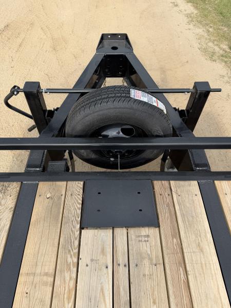 New 2026 Iron Bull FLP Series 102"x25' / 2-10,000# Electric Brake Axles / 16" Dual Wheels / 5' Rampage Ramps / Deckover Trailer / Dual 12k set back jacks