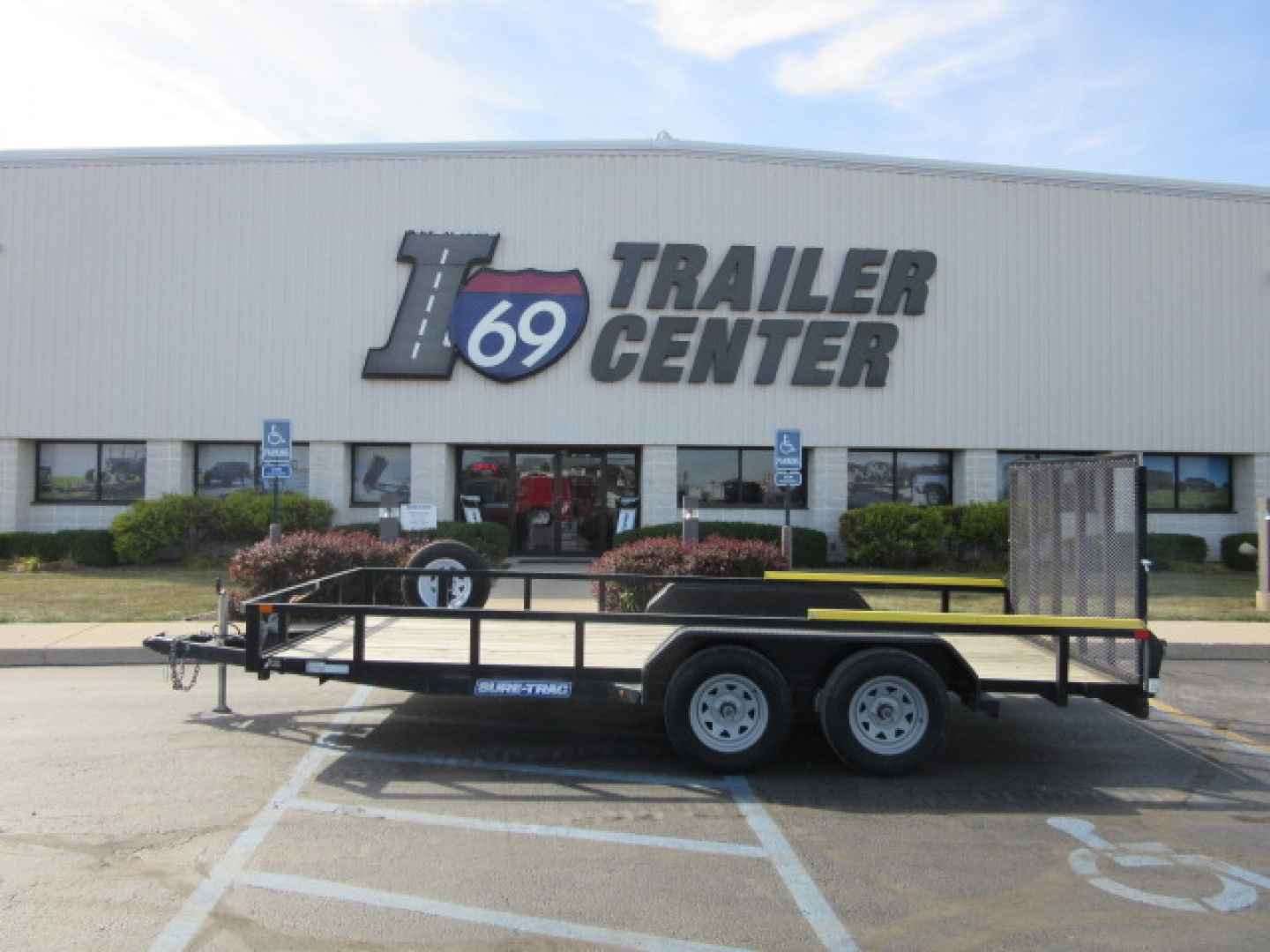 Used 2020 Sure-Trac 7 x 16 ST8216TAT-B-070 Utility Trailer 7K / Spare Tire