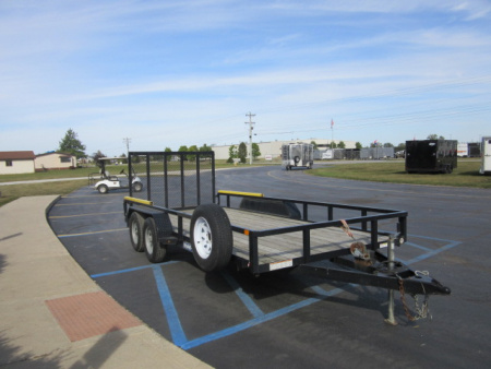 Used 2020 Sure-Trac 7 x 16 ST8216TAT-B-070 Utility Trailer 7K / Spare Tire
