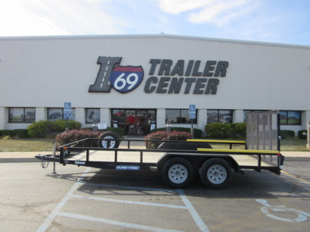 Used 2020 Sure-Trac 7 x 16 ST8216TAT-B-070 Utility Trailer 7K / Spare Tire