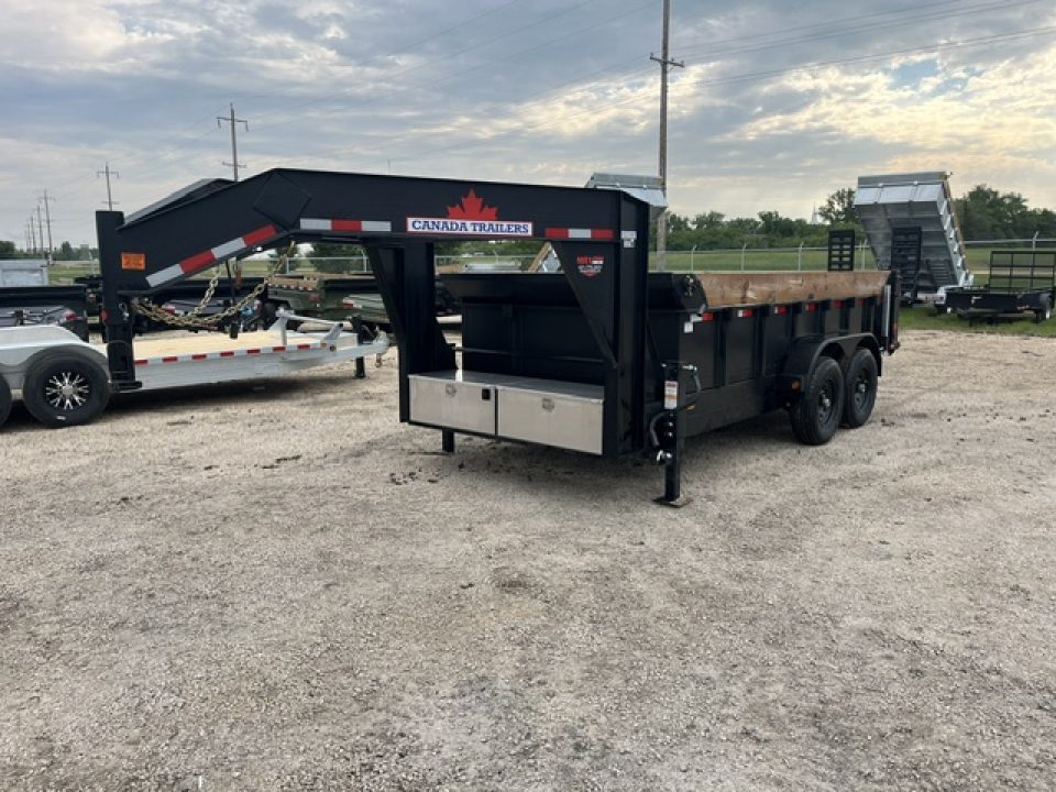 New 2027 Canada Trailers 14ft Gooseneck Dump Trailer