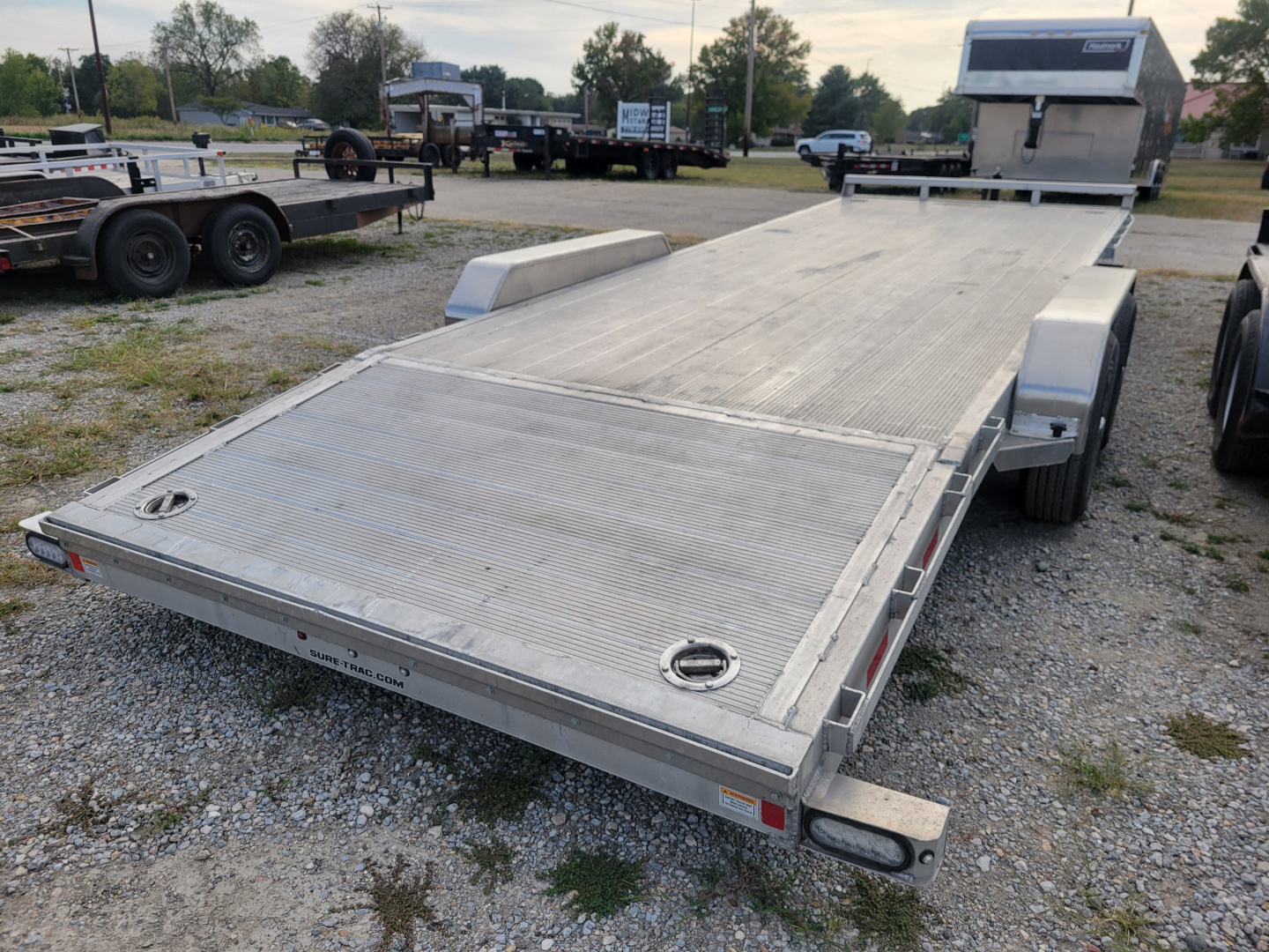 Used 2022 Sure-Trac 7x22 (18+4) Aluminum C-Channel Car Hauler