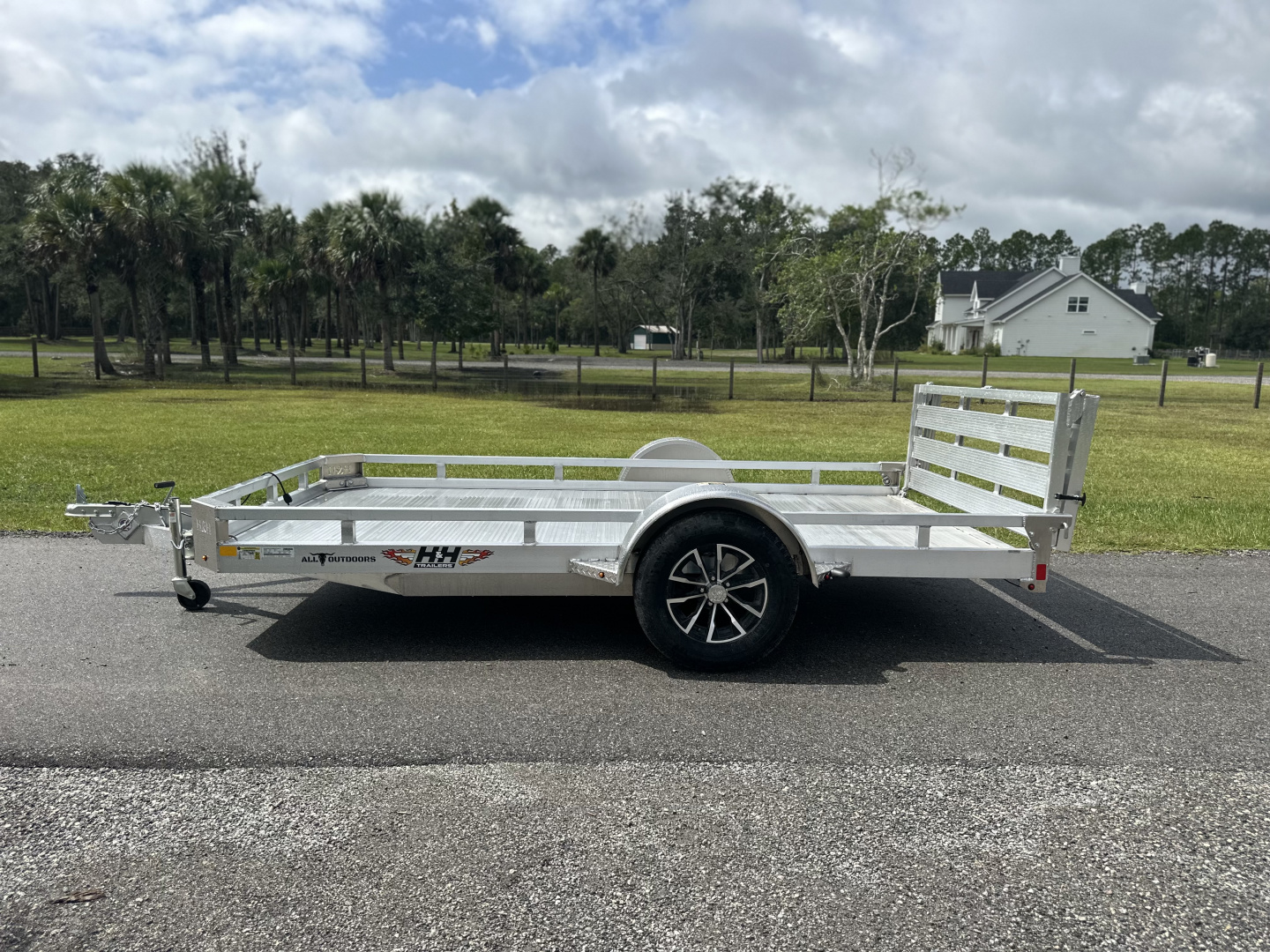 New 2026 H&H Trailers 3K 78X12 Low Side Aluminum Utility Trailer