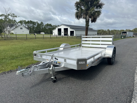 New 2026 H&H Trailers 3K 78X12 Low Side Aluminum Utility Trailer