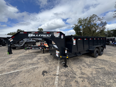 New 2026 Hillcrest Trailers 7x16 17.6k Gooseneck Dump Trailer