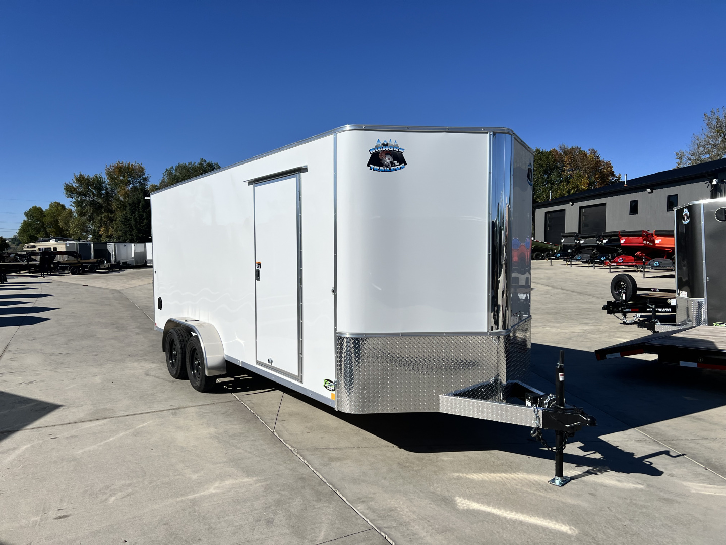 New LOWEST PRICES New 2026  Bighorn R&M 7x18 +2’V Rear Ramp Enclosed Cargo Trailer