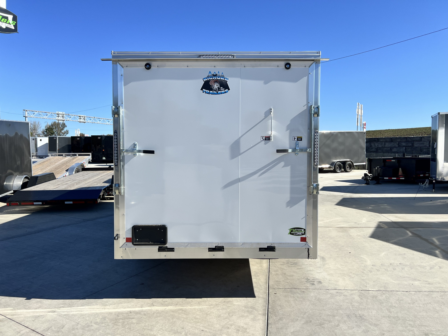 New LOWEST PRICES New 2026  Bighorn R&M 7x18 +2’V Rear Ramp Enclosed Cargo Trailer