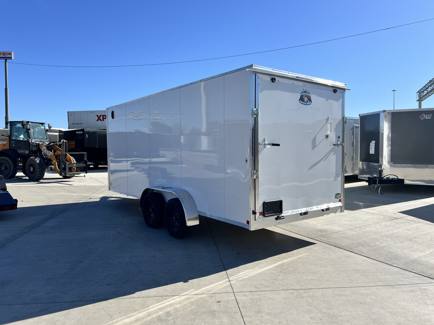 New LOWEST PRICES New 2026  Bighorn R&M 7x18 +2’V Rear Ramp Enclosed Cargo Trailer