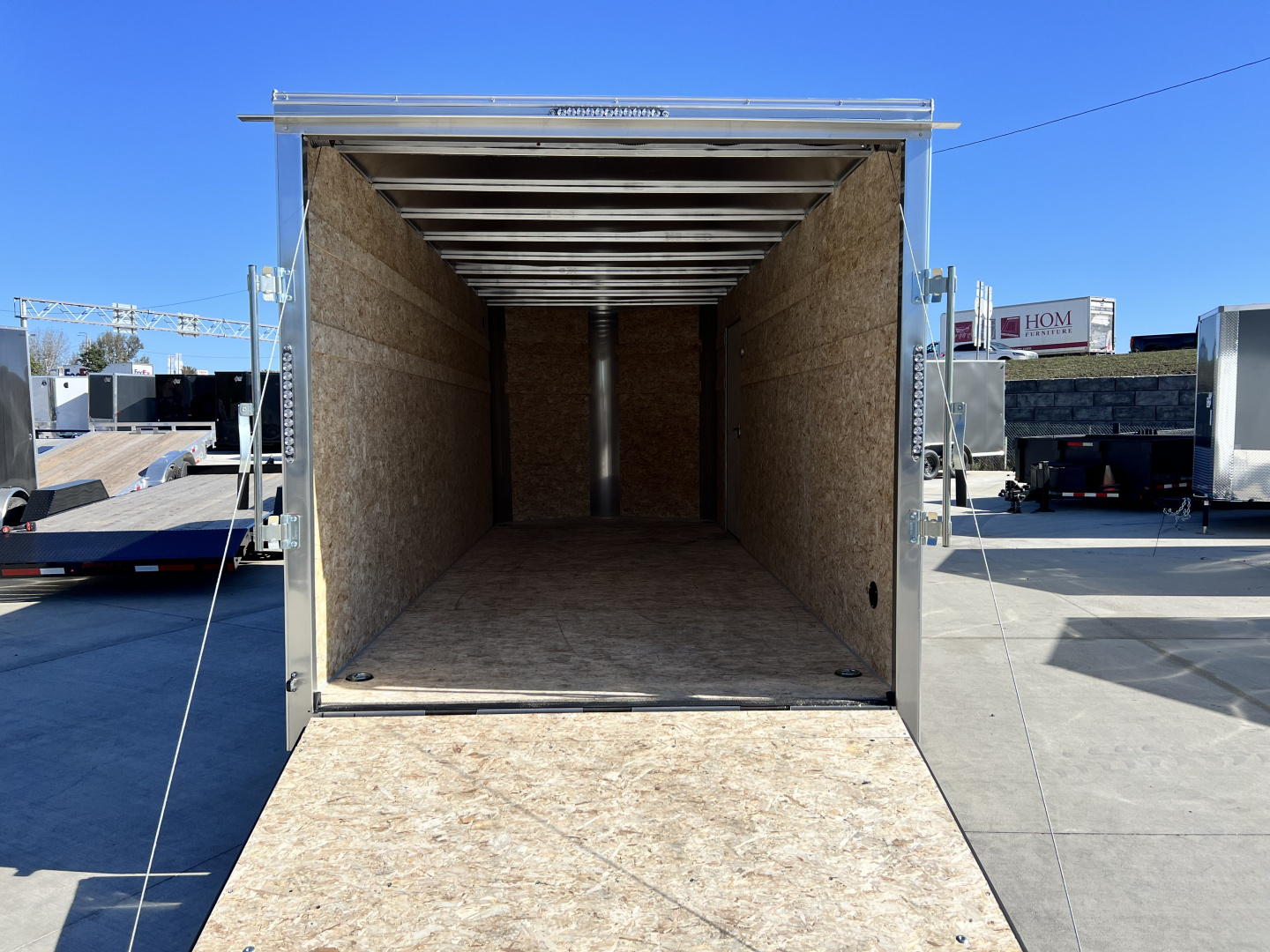 New LOWEST PRICES New 2026  Bighorn R&M 7x18 +2’V Rear Ramp Enclosed Cargo Trailer