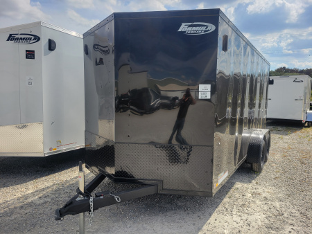 New 2026 Formula Trailers 7x16 Traverse Flat Top V-Nose 7K Cargo / Enclosed Trailer