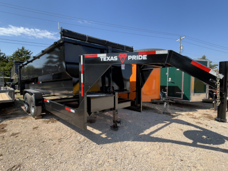New 2026 Texas Pride Trailers 7x16x4 Tandem Axles Gooseneck Dump Trailer-8K Axles
