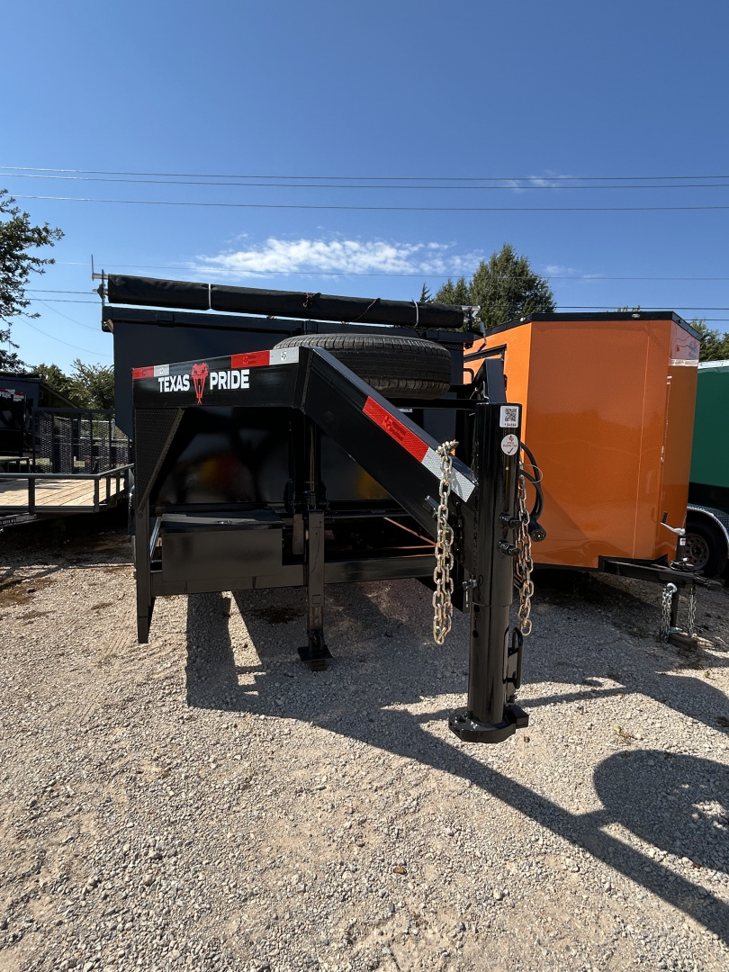 New 2026 Texas Pride Trailers 7x16x4 Tandem Axles Gooseneck Dump Trailer-8K axles