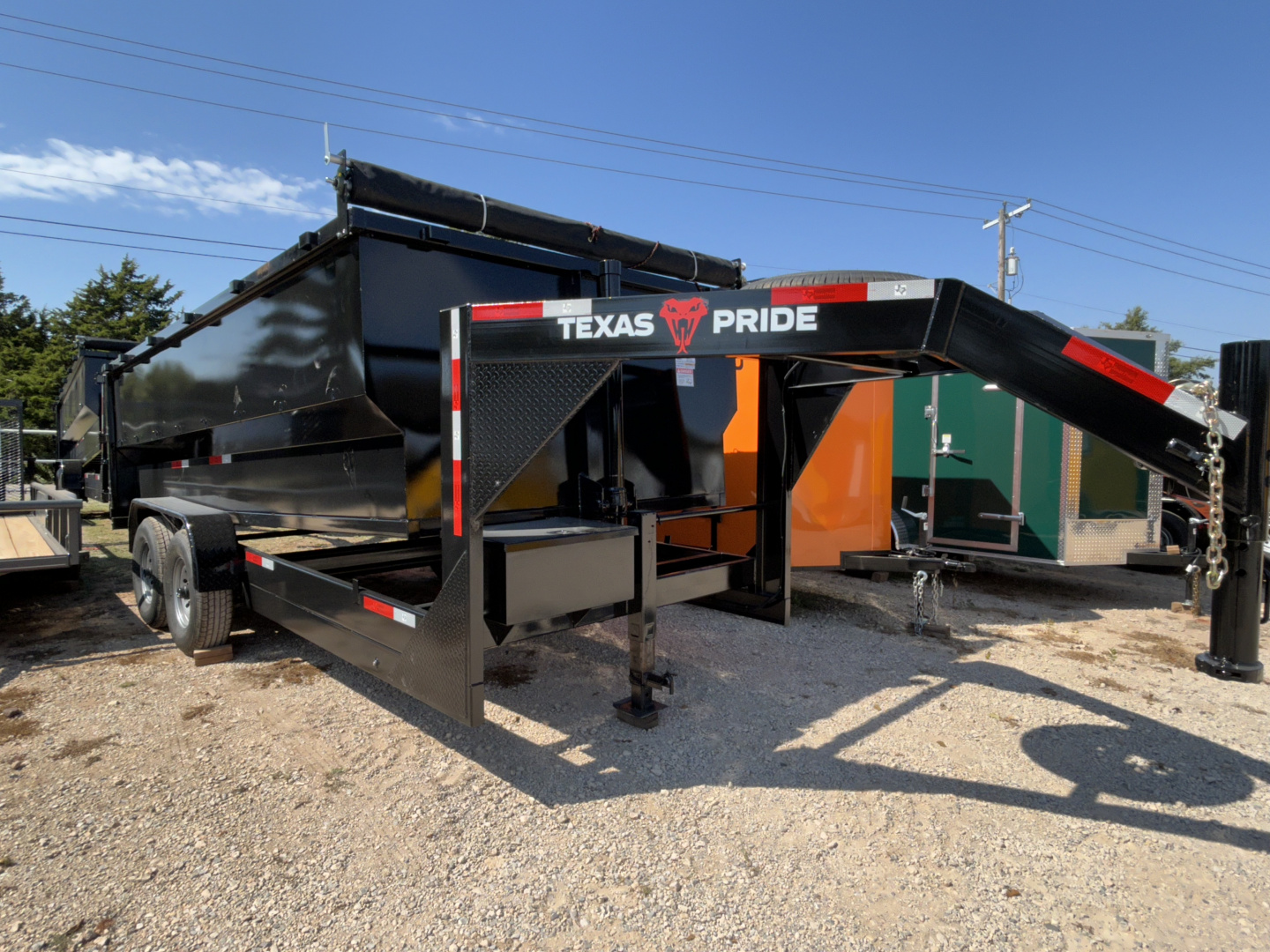 New 2026 Texas Pride Trailers 7x16x4 Tandem Axles Gooseneck Dump Trailer-8K axles