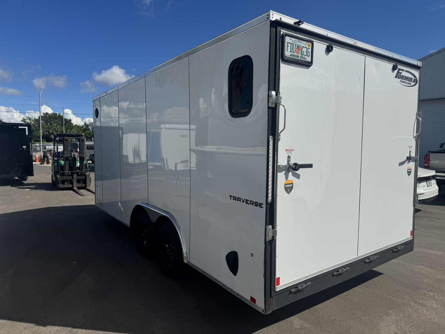 Used 2025 NOVAE - TRAVERSE 8.5X18 TA 7K W/SPARE TIRE Car / Racing Trailer