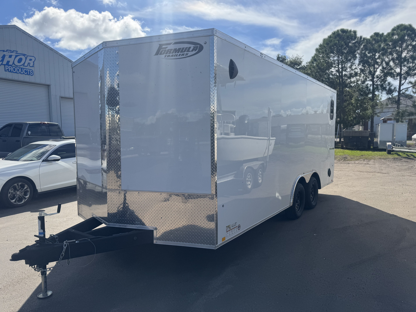 Used 2025 NOVAE - TRAVERSE 8.5X18 TA 7K W/SPARE TIRE Car / Racing Trailer