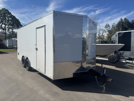 Used 2025 NOVAE - TRAVERSE 8.5X18 TA 7K W/SPARE TIRE Car / Racing Trailer