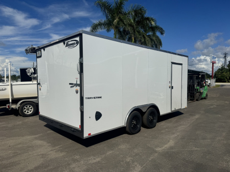 Used 2025 NOVAE - TRAVERSE 8.5X18 TA 7K W/SPARE TIRE Car / Racing Trailer